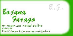 bojana farago business card
